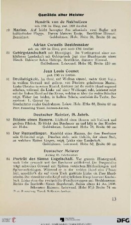 Gemälde alter Meister (Nr. 79-109)