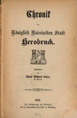 Chronik der königlich-baierischen Stadt Hersbruck