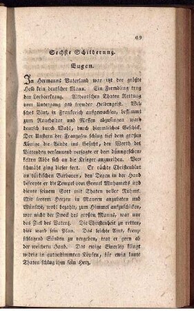 Sechste Schilderung.