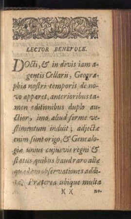 Lectore Benevole