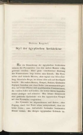 Drittes Kapitel. Styl der ägyptischen Architektur.