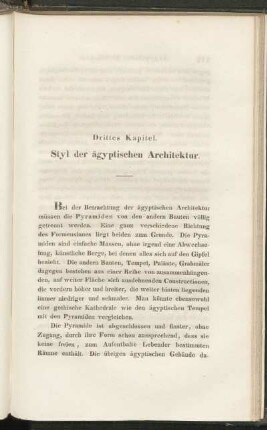 Drittes Kapitel. Styl der ägyptischen Architektur.