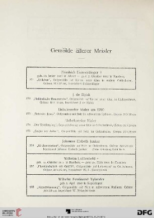 Gemälde älterer Meister (Nr. 271-350)