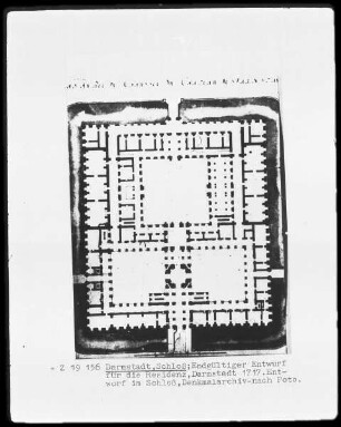Grundriß des Darmstädter Schlosses