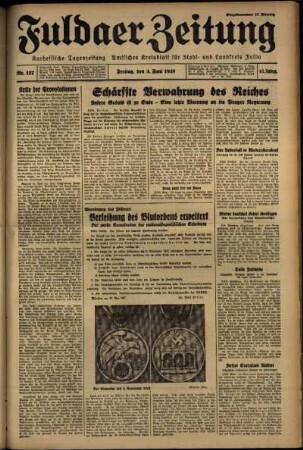 Ausgabe vom Freitag, den 03. Juni 1938.