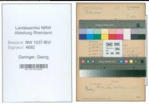 Entnazifizierung Georg Geringer , geb. 26.11.1904 (Angestellter)