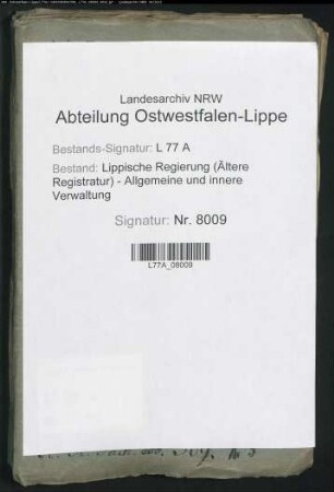 Feuerpolizei im Amt Varenholz, Vogtei Hohenhausen, Bd. 1