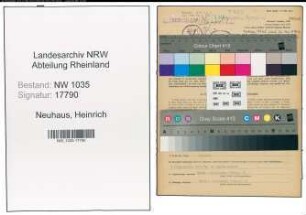 Entnazifizierung Heinrich Neuhaus , geb. 16.07.1917 (Angestellter)