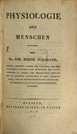 Physiologie des Menschen