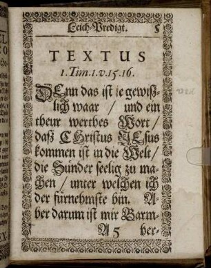 Leich-Predigt.