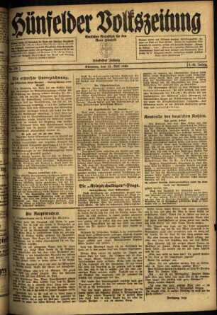 Ausgabe vom Dienstag, den 13. Juli 1920.