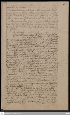 Brief von Friedrich Breckling an August Hermann Francke.
