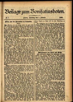Zweite Ausgabe vom Sonntag, den 01. Februar 1903.