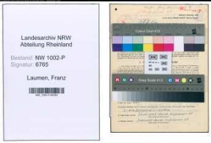 Entnazifizierung Franz Laumen , geb. 11.01.1921 (Polizeibeamter)