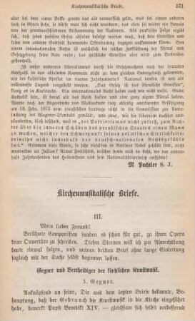 571-583 Kirchenmusikalische Briefe