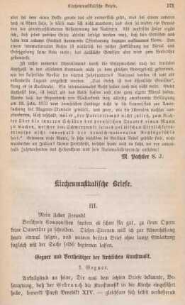 571-583 Kirchenmusikalische Briefe