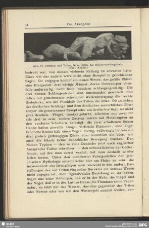Herakles und Triton, linke Hälfte des Hekatompedongiebels