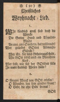 Christliches Weyhnacht-Lied.