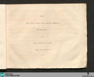 Iter Band ; 1: No. 2. Herr! deine Augen sehen nach dem Glauben etc