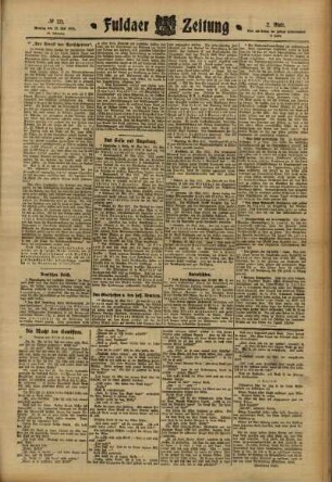 Zweite Ausgabe vom Montag, den 29. Mai 1911.