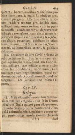 Cap. LV. Religio