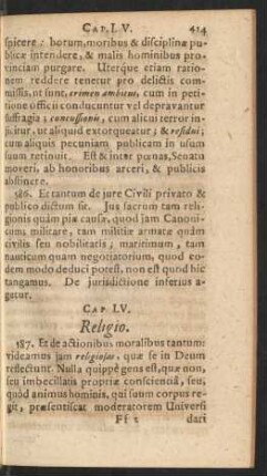 Cap. LV. Religio
