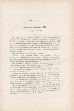 Bijlage IV. Tractaat van 2 November 1871