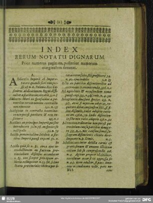 Index Rerum Notatu Dignarum