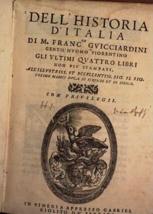 Dell'historia d'Italia : gli ultimi 4 libri non più stampati