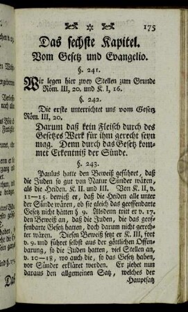 Das sechste Kapitel. Vom Gesetz und Evangelio.