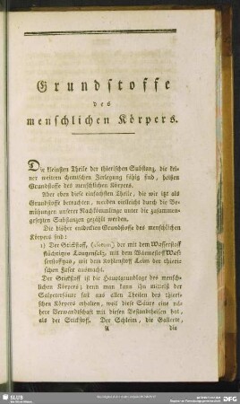 Grundstoffe des menschlichen Körpers