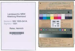 Entnazifizierung Heinrich Reiss , geb. 07.01.1912 (Polizist)