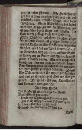Von dem Krebs