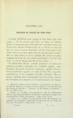 Chapitre XXI. revision du traité de Tien-Tsin'