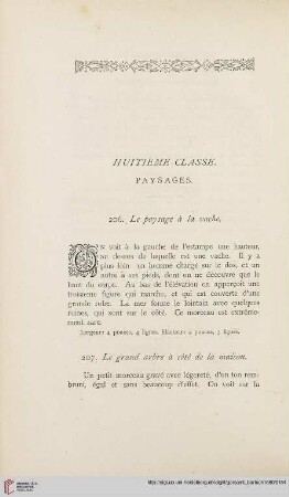 Huitième classe: Paysages