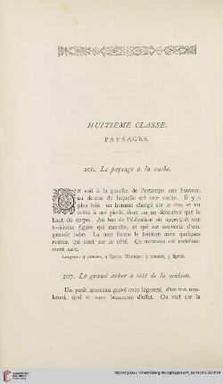 Huitième classe: Paysages