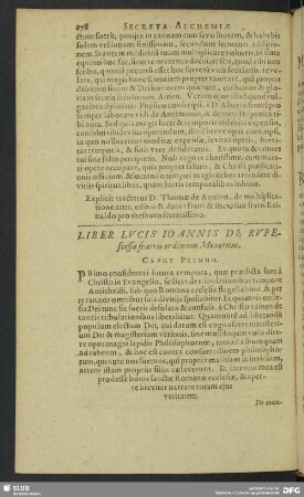 Liber Lucis Ioannes de Rupescissa fratris ordinum Minorum