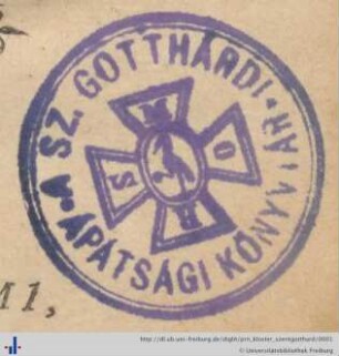 [Provenienz]: Kloster Szentgotthárd