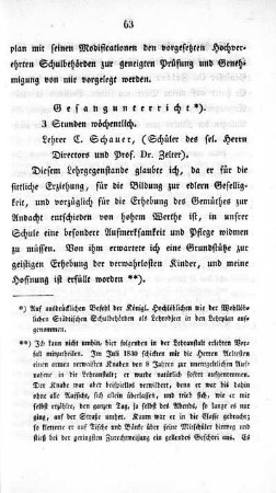 Gesangunterricht