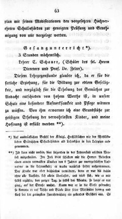Gesangunterricht