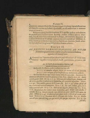 Caput II. De Obiecto Praedestinationis Ad Vitam secundam quantitatem consideratio, sententia orthodoxa exponitur & demonstratur.