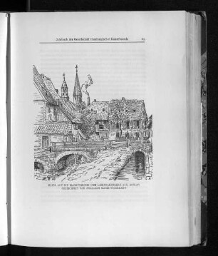 Blick auf die Marktkirche vom Liebfrauenberg aus, Goslar. Gezeichnet von Fräulein Marie Woermann