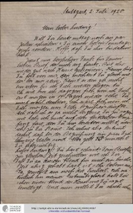 Brief vom 02.07.1920