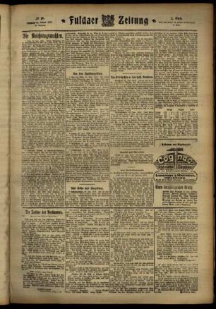 Zweite Ausgabe vom Mittwoch, den 24. Januar 1912.