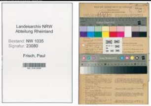 Entnazifizierung Paul Frisch , geb. 05.09.1889 (Schlosser)