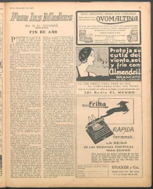 Para las madres : Fin de año