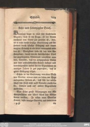 Acht und siebenzigster Brief.