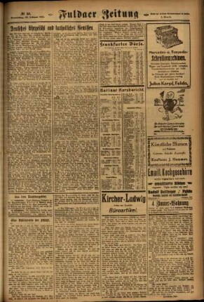 Zweite Ausgabe vom Donnerstag, den 28. Februar 1924.