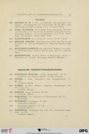 Japanische Original-Farbenholzschnitte (Nr. 466-804)