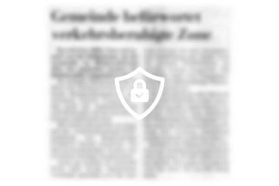 Gemeinde befürwortet verkehrsberuhigte Zone